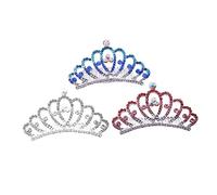 NIYANGLE 3pezzi Pettine Per Ragazzo Ragazza Per Bambine Fascia Per Cristalli Per Compleanno Leggero e Resistente Design Per Copricapo Di Scena