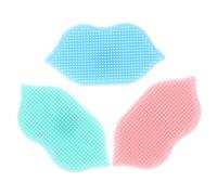 NIYANGLE 3pezzi Spazzola Pulizia Viso Silicone Esfoliante Manuale Per Rimozione Blackheads e Residui Di Trucco Di Colori Verde Blu e Rosa