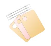 NIYANGLE 3sets Palette Di Miscelazione Cosmetica Con Spatole Per Fondotinta e Trucco Professionale Facile Da Pulire e Versatile