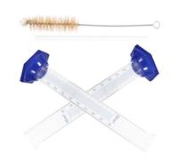 NIYANGLE 4 pezzi Cilindro Graduato in Vetro con Linee Graduazione Chiare e Base Stabile Misurazione Precisa per Laboratorio Chimica Esperimenti Scientifici e Stechiometria Include