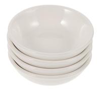 NIYANGLE 4 Pezzi Piatto per Condimento in Ceramica Bianco, Resistente a Microonde e Lavastoviglie, per Casa e Banchetto, per Sale e Snack Riutilizzabile