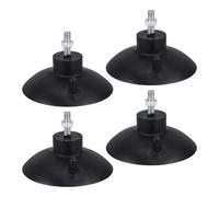 NIYANGLE 4 Piedini a Ventosa Antiscivolo M6 con Vite e Dado Esagonale in Plastica per Attrezzature da Cucina, Accessori Antivibrazione per Mobili, Montaggio Rapido e Rimovibile