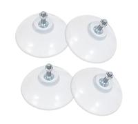 NIYANGLE 4 Piedini a Ventosa Avvitabili in Plastica Trasparente 8,4 Cm Vite M6 e Dado Esagonale, Base Antiscivolo per Tagliapatate da Cucina Professionale e Ristorante, Piedini di