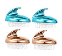 NIYANGLE 4 Pz Pettine Per Massaggio Alla Testa Spazzola Per Il Cuoio Capelluto Pettini Da Parrucchiere Shampoo Massaggiatore Per Il Cuoio Capelluto Eva Uomo Pennello in Pelle