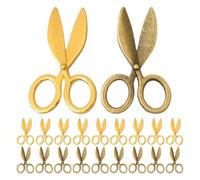 NIYANGLE 40 pezzi di forbici da cucito in miniatura per casa delle bambole, modelli realistici di piccole forbici, accessori vintage in metallo per micro paesaggi, decorazioni fai da te
