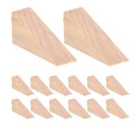 NIYANGLE 40 Pezzi Fermaporta in Legno Triangolare Design a Righe Inclinate, Leggero e Antiscivolo, per Casa e Dormitorio, Dimensioni 6x2x3 Cm