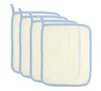 NIYANGLE 4pezzi Panni Esfolianti Pz Scrub Corpo Panno Esfoliante Panno Blu Viso Panni Per Lavaggio Corpo Spugna Viso e Esfoliante Beige