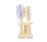 NIYANGLE 4pezzi Pettine per Styling dei Capelli Pettine Rullo Arricciacapelli Specchio Mano con Supporto Multiuso per Styling dei Capelli Ricci Set di Strumenti