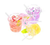 NIYANGLE 4pezzi Portachiavi Forma Di Mini Bottiglia Di Bottiglia Di Caramelle Rotonda Portachiavi Forma Di Mini Tazza Ciondoli Per Borse Accessori Per Zaini Scolastici