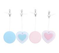 NIYANGLE 4pezzi Pz Di Panni Pulitori Per Schermo e Lenti Accessori Per Smartphone e Occhiali Pulizia e Decorativa Con Pendenti Colorati Composto Da Cuori Cerchi