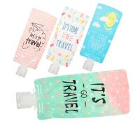NIYANGLE 4Pezzi Sacchetti per Imballaggio Viaggio Contenitori Portatili per Cosmetici e Lozioni Borsa Trasparente per Shampoo Doccia per Kit