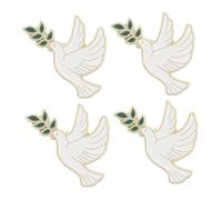 NIYANGLE 4pezzi Spilla in Metallo Decorativa e Intricata Per Borse e Accessori Pace e Buona Volontà