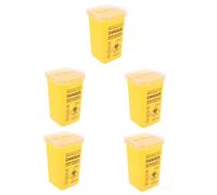 NIYANGLE 5 Pezzi Barile Di Rifiuti Sanitari Ago Per Lo Smaltimento Degli Aghi a Casa Tagliente Per Aghi Pp Giallo