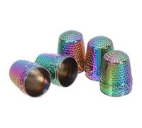 NIYANGLE 5 Pezzi Ditali da Cucito in Metallo Spesso per Protezione Dita Kit Ditale da Cucito Vintage Ergonomico per Quilting Ricamo Accessori Artigianali per Spingere Ago su Tessuti