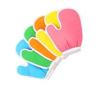 NIYANGLE 5 pezzi Guanti Esfolianti per Bagno in Guanti Scrub con Schiuma Ricca Unisex per Doccia e Spa Rimuove Cellule Morte Colori Casuali Colore Casuale Colore Casuale