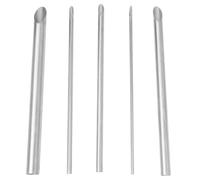 NIYANGLE 5 Pezzi Perforatori in Acciaio Inossidabile per Argilla e Ceramica Strumenti Circolari per Modellare Diverse Dimensioni Accessori per Scultura e Lavorazione Manuale dell'Argilla