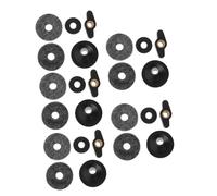 NIYANGLE 5 Set Supporto per Piatti Protegge i Bordi dei Piatti in Plastica con Feltri e Rondelle in Metallo con Struttura a Tampone in Feltro per Batteria per Rock e Concerti