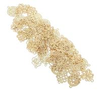 NIYANGLE 50 pezzi Charms in Metallo Filigrana Barocca Dorati con Doppio Foro per Fai da Te Gioielli Connettori Pendente Nodo Cinese Piatto in Lega per Bracciali Collane Orecchini