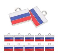 NIYANGLE 50 Pezzi Ciondoli Pendenti in Lega Bandiera Russa per Creazione di Gioielli Braccialetti e Portachiavi Accessori Artigianali Leggeri per Uso Quotidiano e Viaggi