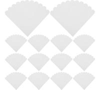 NIYANGLE 50 Pezzi Coni di Carta Bianco per Confetti Matrimonio, Facili da Usare, per Riso, Petali e Bomboniere a Ricevimento