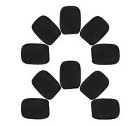 NIYANGLE 50 Pezzi Copertura Antirumore per Microfono Lavalier Nero in Spugna Riduzione del Rumore per Riunioni e Tour Guidati