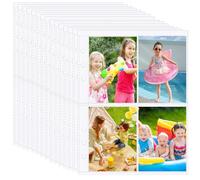 NIYANGLE 50 Tasche Trasparenti A5 per Raccoglitori, Bustine Protettive per Carte da Gioco e Baseball, Fogli per Album Fotografici Fori per Anelli, Protezione Anti-graffio per Collezionisti