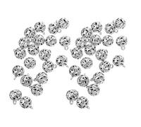 NIYANGLE 50pezzi Pz Ciondoli Sfera Cava in Lega Retrò Ciondoli Sfera Cava in Stile Etnico Mini per Gioielli Fai da Te per Braccialetti Perline Accessori per Creazione di Gioielli Fai da Te