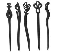 NIYANGLE 5pezzi Fermagli Per Capelli in Stile Cinese Per Chignon Forcine Per Capelli Lunghi in Legno Per Uso Quotidiano e Occasioni Speciali Possono Essere Usati Come Segnalibri