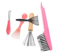 NIYANGLE 5pezzi Pettine Di Pulizia Per Capelli Set Di Spazzole Per Pulizia Strumenti Per Barbieri e Utilizzo Domestico Pettini Denti Larga e Sottile in Plastica Compatti e Facili Da Traspor