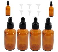 NIYANGLE 6 pezzi Bottiglie Vuote Vetro con Contagocce e Imbuto Trasparente per Essenziali e Profumi da Viaggio per Donna Design Compatto e per Dosaggio