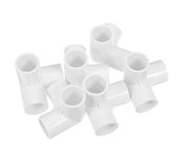 NIYANGLE 6 Pezzi Raccordo in Pvc Bianco 90 Gradi Parete Rinforzata e Superficie Interna Levigata per Progetti di Ingegneria e Connettori per Strutture a Serra