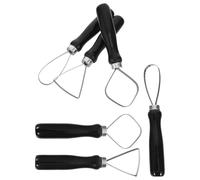 NIYANGLE 6 Pezzi Set di Utensili per Ceramica Manico in Legno e Lama in Acciaio Inox, Strumenti per Modellare e Scolpire Argilla, per Laboratori di Arte e Ceramica