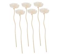 NIYANGLE 6pezzi Diffusore Fiore in Rattan Bastoncini Per Diffusore Bastoncini Ricarica Di Estratti Essenziali Distribuzione Uniforme Di Profumo Per Stanza Sicuro Per Ragazza e Animali Domes