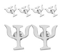 NIYANGLE 6pezzi Spille Simbolo Psi Spilla Smaltata da Bavero Accessori per Psicologi Distintivo per Zaino Regalo per Laureati in Psicologia