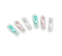 NIYANGLE 6set Pinzette per Lenti Contatto Ventosa per Inserimento e Rimozione per Viaggi Casa e Ufficio in Verde Rosa e Trasparente Ogni Colore Ha in Plastica Trasparente e Pulito Scatola