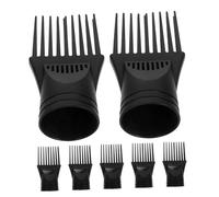 NIYANGLE 7 Pezzi Kit Accessori Pettine per Asciugacapelli Ugelli Resistenti al Calore per Styling Veloce e Riduzione Frizz Strumenti Silenziosi per Parrucchieri e Uso Domestico