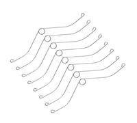 NIYANGLE 8 Clip a Molla per Griglia in Acciaio Inox 14X156 MM - Clip per Ventilatore da Soffitto e Scarico Bagno - Accessori per Finiture Incasso Doccia e Bagno in Casa e Hotel