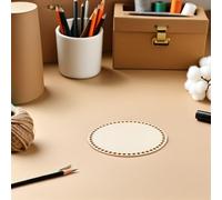 NIYANGLE 8 Pezzi Base in Legno Rotonda per Uncinetto Fondo Resistente per Borse Fai da Te Fondo Cesta in Legno per Creazioni Artigianali Accessori per Cucito e Tessitura