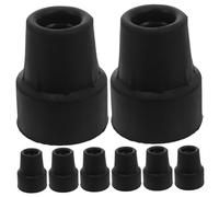 NIYANGLE 8 Pezzi Gommini in Gomma Antiscivolo per Bastoni Tappi Sostitutivi per Stampelle e Bastoni da Passeggio Accessori Sicurezza per Anziani con Assorbimento Urti e Presa Migliorata