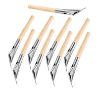 NIYANGLE 9 Pezzi Strumenti per Scultura Argilla con Manico in Legno Penna Batik per Stampa e Disegno su Ceramica Cera e Tessuto Attrezzi per Arte Progetti Creativi e Laboratori Artistici