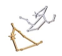 NIYANGLE Accessori Gioielli in Metallo 24 Pezzi per Fai da Te 12 Segni Zodiacali in Lega Oro e Argento per Creazione Ciondoli e Regali di Compleanno