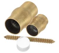 NIYANGLE Accessori per Bastone da Migliorata Set 1 Pezzo in Ottone Oro con Giunto Antiscivolo per Anziani per Camminata All'aperto e Fai-da-te