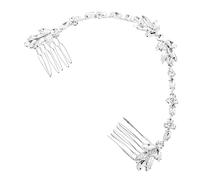 NIYANGLE Accessori Per Da Sposa Cristallo Pettine Decorativo Per Matrimonio Copricapo Elegante Con Catena Per Cerimonie e Feste Per Bride e Bridesmaid