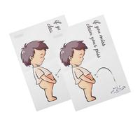 NIYANGLE Adesivi per fare Nel Water in PVC 2 Pezzi Decorazione Bagno per Sedile Wc Adesivo per Addestramento Vasino Facile da Rimuovere senza Residui Adatto a Pareti e Vetri