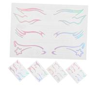 NIYANGLE Adesivi Per Gli Occhi Impermeabili 3d Effetto Realistico 5 Fogli Autoadesivi Per Trucco Viso Principianti Per Festival Musicali Carnevale Cosplay