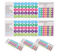 NIYANGLE Adesivi per Note Flauto di Pan 18/16 Tubi, Set da 5 Pezzi Colorati in Pvc, Etichette per Scale Musicali per Principianti, Accessori per Strumenti a Fiato, Supporto per