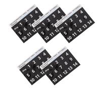 NIYANGLE Adesivi per Note Handpan 5 Pezzi Numeri Bianchi Etichette Rimovibili per Batteria a Lingua Accessori per Allenamento Musicale e Apprendimento Strumenti Eterei