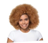 NIYANGLE Afro Wig Donna Corto Riccio Sintetico Naturale Brillante Traspirante Per Cosplay Feste Costume Quotidiano