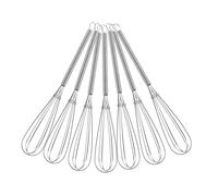 NIYANGLE Agitatore Per La Colorazione Dei Chioma in Acciaio Resistente 7 Pezzi, Frusta Per Miscelare Tinture e Maschere Viso, Miscelatore Manuale Compatto Per Salone Parrucchieri e Uso Domestico