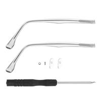 NIYANGLE Aste per Occhiali da Sole in Metallo e Plastica Trasparente, Gambe di Ricambio Ergonomiche Kit Riparazione, Accessori Tempio Occhiali per Uso Quotidiano e Sicurezza